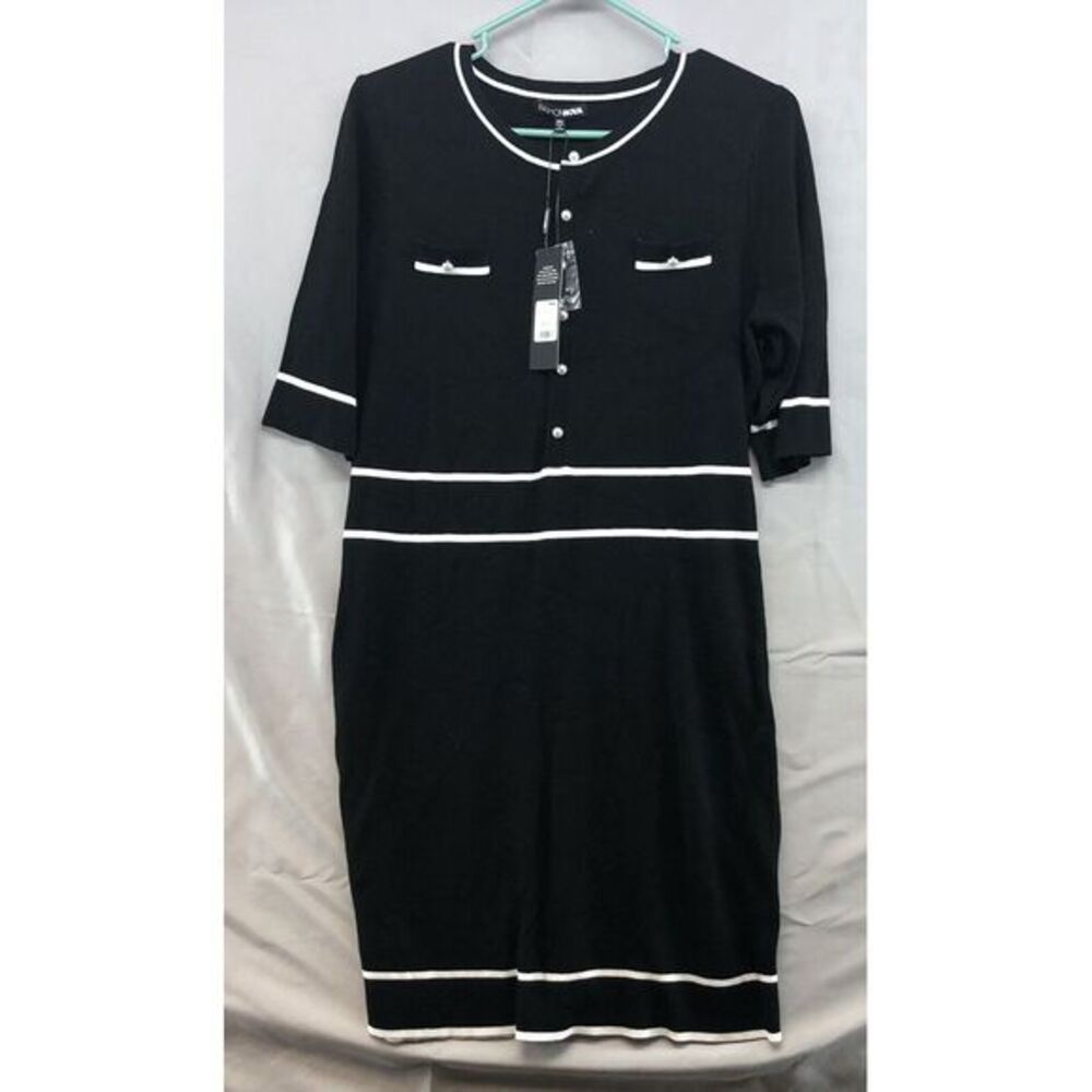 New Faashion Nova‎ 1/2 Sleeve Black Knit Dress Size 2XL Women